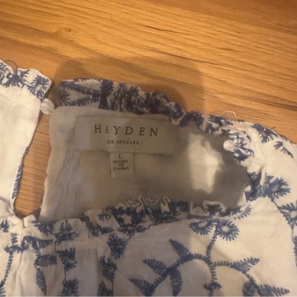 Hayden Navy and White Embroidered Blouse - Picture 3 of 6